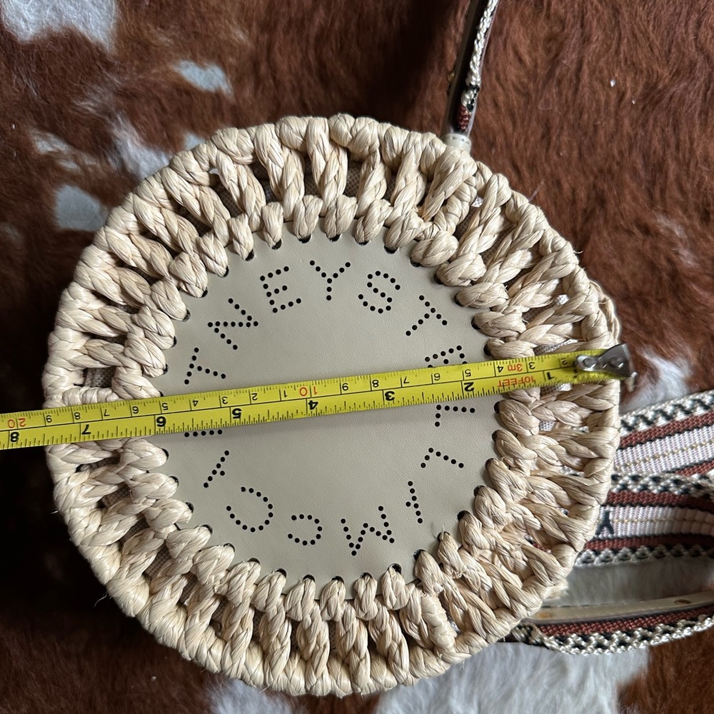 Stella McCartney Natural Woven Round Crossbody Bag, Excellent Used Condition - Picture 9 of 10